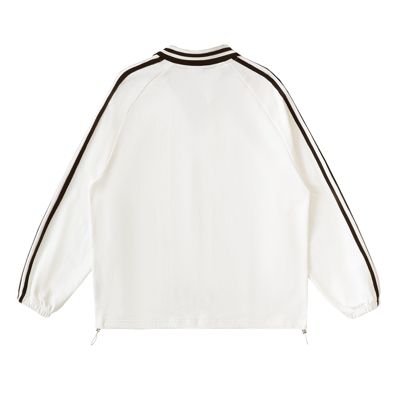 luxeomo Striped Lapel Collar Sweatshirt