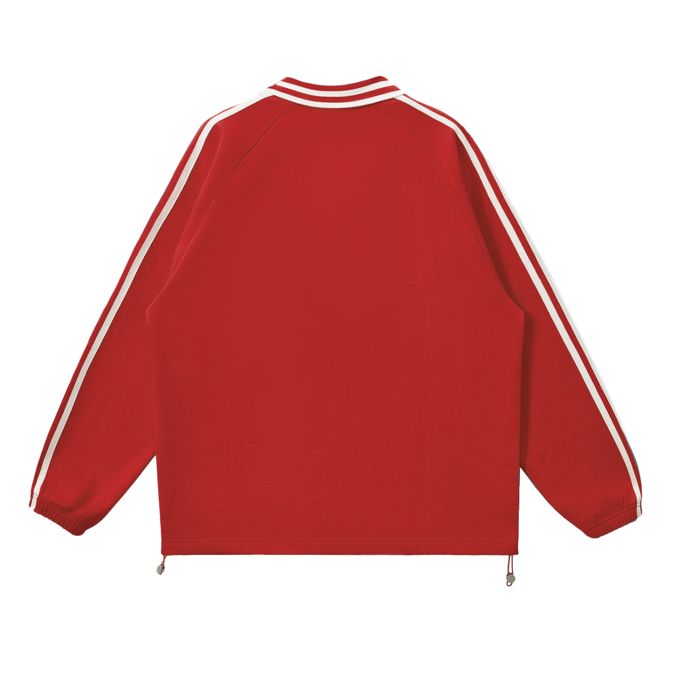 luxeomo Striped Lapel Collar Sweatshirt