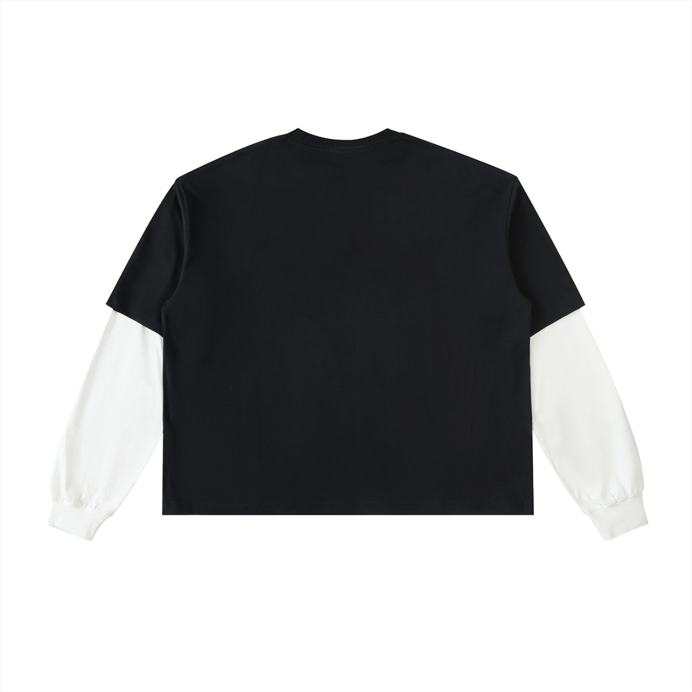 Luxeomo Contrast Sleeve Cotton T-Shirt