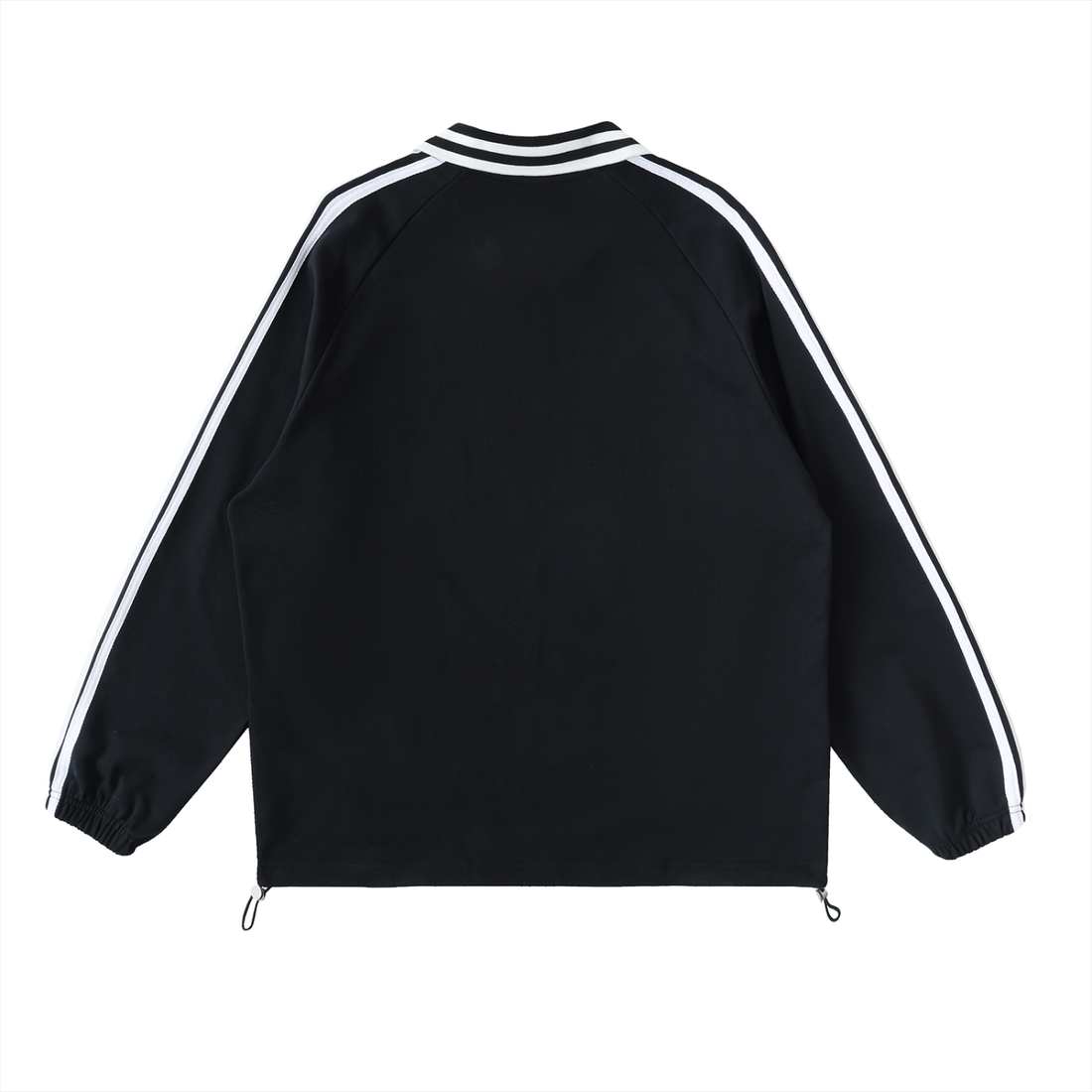 luxeomo Striped Lapel Collar Sweatshirt