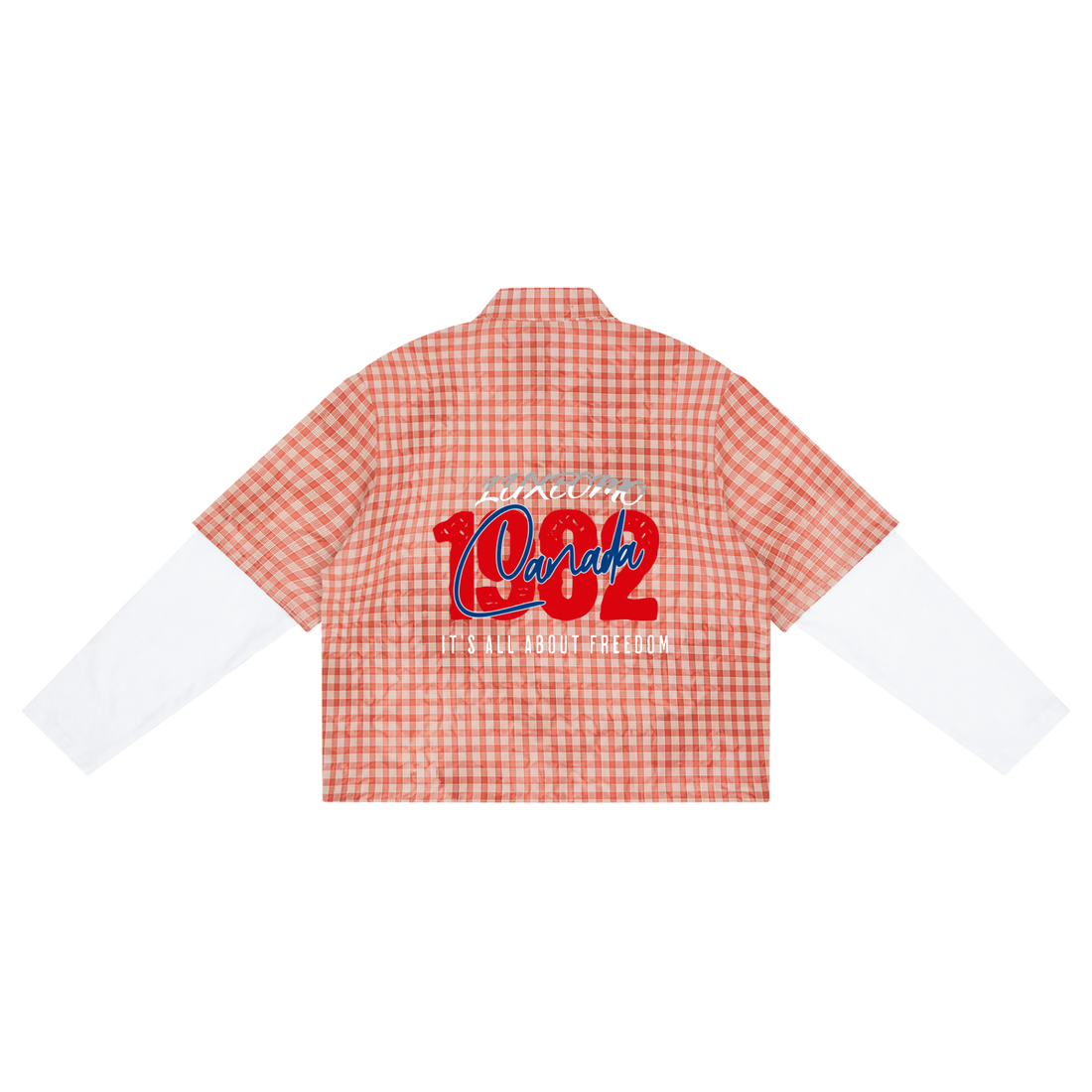 Luxe Vintage Wash Plaid Sleeve Shirt